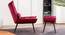Elroy Accent Chair With Ottoman Red (Red, Black Finish) by Urban Ladder - Design 1 Side View - 713719
