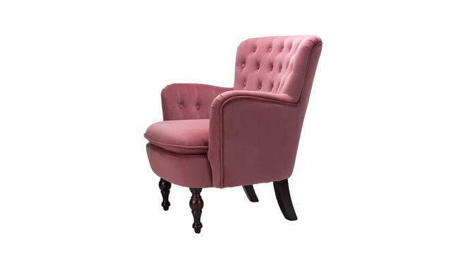 Myler Accent Chair Pink (Pink, Brown Finish) by Urban Ladder - Design 1 Side View - 713725
