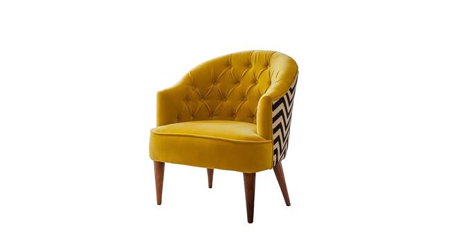Mary Accent Chair Yellow (Yellow, Natural Finish) by Urban Ladder - Front View Design 1 - 713726