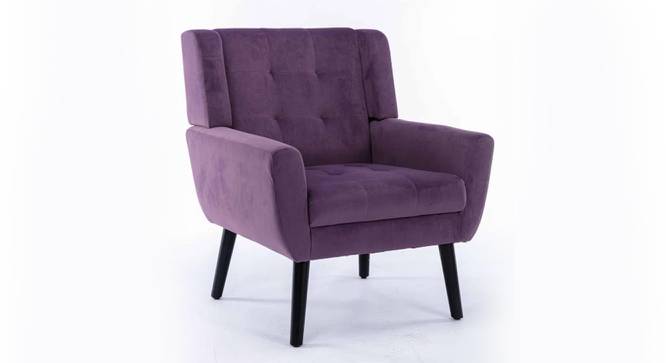 Micky Accent Chair Purple (Purple, Black Finish) by Urban Ladder - Design 1 Side View - 713729
