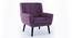 Micky Accent Chair Purple (Purple, Black Finish) by Urban Ladder - Design 1 Side View - 713729