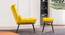 Elroy Accent Chair With Ottoman Yellow (Yellow, Black Finish) by Urban Ladder - Design 1 Side View - 713730