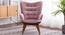 Embra Accent Chair With Ottoman Pink (Pink, Natural Finish) by Urban Ladder - Design 1 Side View - 713736