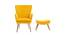 Wilbar Accent Chair With Ottoman Yellow (Yellow, Gold Finish) by Urban Ladder - Design 1 Side View - 713737
