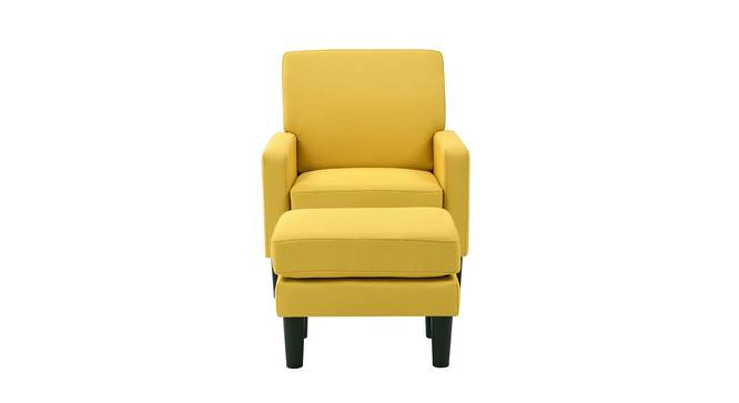 Lapwai Accent Chair With Ottoman Yellow (Yellow, Black Finish) by Urban Ladder - Design 1 Side View - 713741