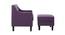 Pearson Accent Chair With Ottoman Purple (Purple, Black Finish) by Urban Ladder - Ground View Design 1 - 713742