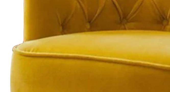 Mary Accent Chair Yellow (Yellow, Natural Finish) by Urban Ladder - Design 1 Side View - 713744