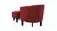 Pitts Accent Chair With Ottoman Red (Red, Black Finish) by Urban Ladder - Ground View Design 1 - 713756