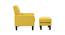 Lapwai Accent Chair With Ottoman Yellow (Yellow, Black Finish) by Urban Ladder - Ground View Design 1 - 713757