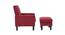 Lapwai Accent Chair With Ottoman Red (Red, Black Finish) by Urban Ladder - Ground View Design 1 - 713761