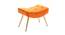 Wilbar Accent Chair With Ottoman Orange (Orange, Gold Finish) by Urban Ladder - Rear View Design 1 - 713766