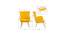 Wilbar Accent Chair With Ottoman Yellow (Yellow, Gold Finish) by Urban Ladder - Design 1 Dimension - 713772