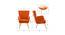 Wilbar Accent Chair With Ottoman Orange (Orange, Gold Finish) by Urban Ladder - Design 1 Dimension - 713788