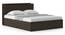 Cavinti Storage Bed With Headboard Shelves (Queen Bed Size, Drawer & Box Storage Type, Rustik Walnut Finish) by Urban Ladder - Side View - 