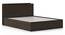 Cavinti Storage Bed With Headboard Shelves (Queen Bed Size, Drawer & Box Storage Type, Rustik Walnut Finish) by Urban Ladder - Close View - 