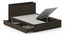 Cavinti Storage Bed With Headboard Shelves (Queen Bed Size, Drawer & Box Storage Type, Rustik Walnut Finish) by Urban Ladder - Dimension - 