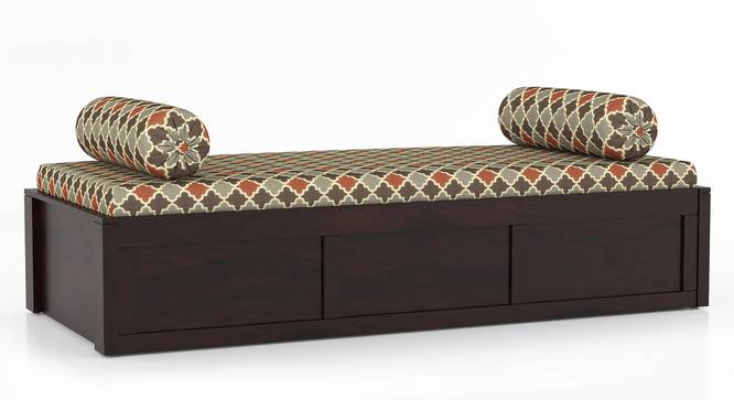 Harvey Day Bed (Mahogany Finish, Terracotta and Grey) by Urban Ladder - Side View - 713888