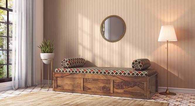 Harvey Day Bed (Teak Finish, Terracotta and Grey) by Urban Ladder - Front View - 713894