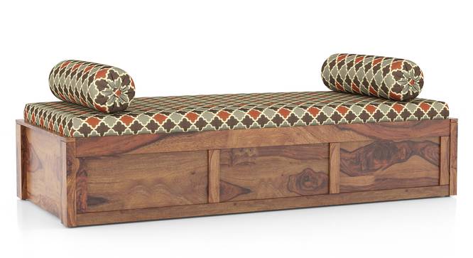 Harvey Day Bed (Teak Finish, Terracotta and Grey) by Urban Ladder - Side View - 713895