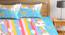 Cruz 1 Double Bedsheet Set in Book Fold Packing Bedsheet + 2 pillow covers - Multicolor (Double Size, Multicoloured) by Urban Ladder - Front View Design 1 - 714762
