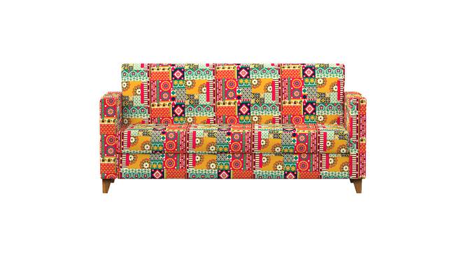 Floral Swirls Modern Couch (Red) by Urban Ladder - Front View Design 1 - 715767