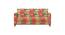 Floral Swirls Modern Couch (Red) by Urban Ladder - Front View Design 1 - 715767