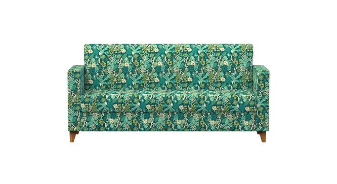 Tropical Ikkat Modern Couch (Green) by Urban Ladder - Front View Design 1 - 715768