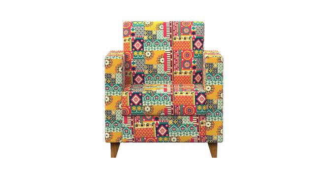 Floral Swirls Modern Chair (Red) by Urban Ladder - Front View Design 1 - 715776