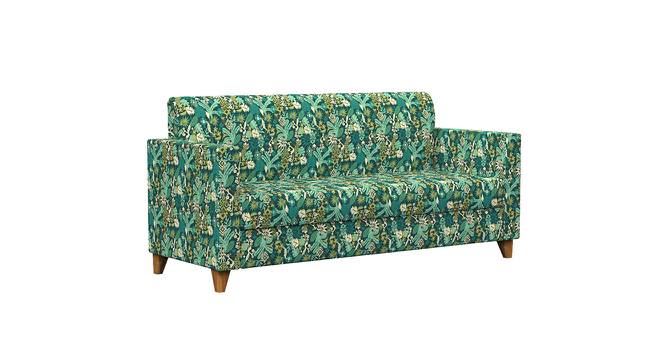 Tropical Ikkat Modern Couch (Green) by Urban Ladder - Design 1 Side View - 715781