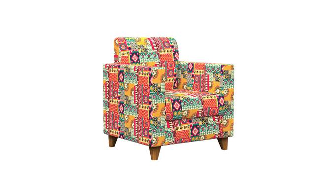 Floral Swirls Modern Chair (Red) by Urban Ladder - Design 1 Side View - 715789