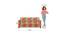 Floral Swirls Modern Couch (Red) by Urban Ladder - Design 1 Dimension - 715806