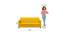 Sahara Mustard Modern Couch (Yellow) by Urban Ladder - Design 1 Dimension - 715808