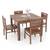 Aries dining chair with brighton 4 seaterteak lp