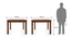 Brighton Square - Aries 4 Seater Dining Table Set (Teak Finish) by Urban Ladder - Dimension - 