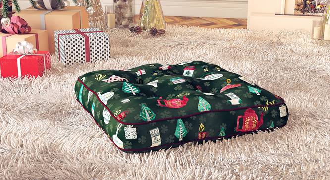 Holiday Cheer Floor Cushion (Printed) by Urban Ladder - Front View - 715848