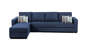 Aniston Sectional Fabric Sofa (Dark Blue)