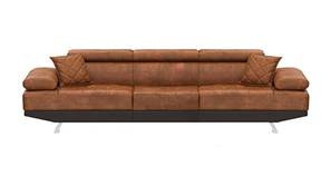 Aldaro Leatherette Sofa (Tan-Brown)