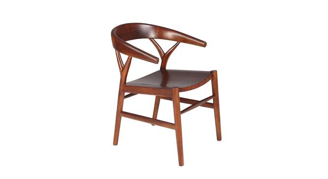 Elda Mahogany Wood Dining Chair By Stories (Brown Finish) by Urban Ladder - Front View Design 1 - 716328
