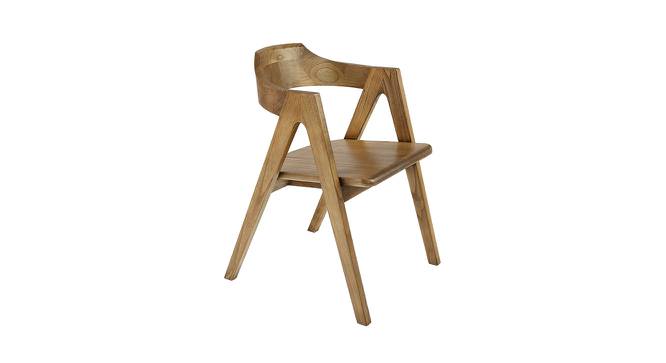 Vitro Wooden Arm Chair By Stories (Brown Finish) by Urban Ladder - Front View Design 1 - 716336