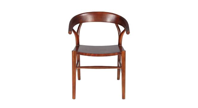 Elda Mahogany Wood Dining Chair By Stories (Brown Finish) by Urban Ladder - Cross View Design 1 - 716347