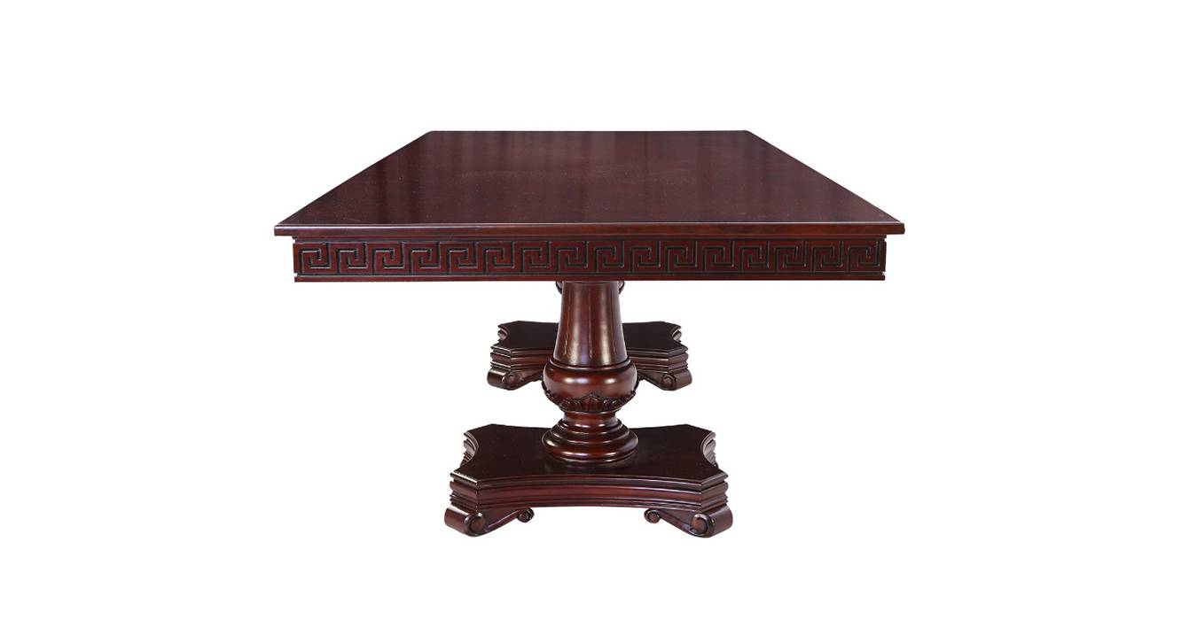 Hong Kong Solid Wood 6 Seater Dining Table in Mahagony Finish Urban