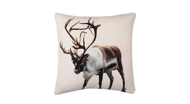 Larry Deer Animal Grey Digital Print Cotton Set of 5 Cushion Covers-CHF-CC- 15743-5 (Grey) by Urban Ladder - Front View Design 1 - 716787