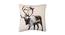 Larry Deer Animal Grey Digital Print Cotton Set of 5 Cushion Covers-CHF-CC- 15743-5 (Grey) by Urban Ladder - Front View Design 1 - 716787