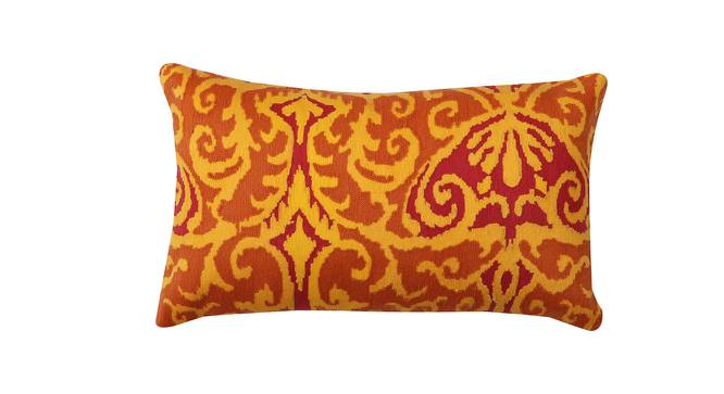 Abstractive Desgin Orange Fully Embroidery Cotton Set of 2 Cushion Covers-CHF-CC-15750 A-2 (Orange) by Urban Ladder - Front View Design 1 - 716795