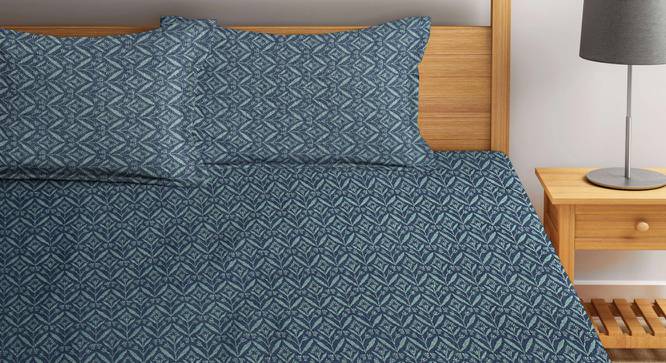 Green Leaf Handwoven Cotton Double King Size Bedsheet with 2 Pillow Covers ARBS-1523 (Green, King Size) by Urban Ladder - Front View Design 1 - 717316