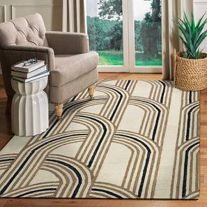 Carpet Collections Design Glencoe Coral Reef Stripes Hand Tufted Wool 4 X 6 Feet Carpet