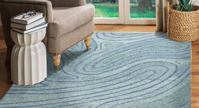 Glencoe Carpet (Aqua, 183 x 122 cm  (72" x 48") Carpet Size) by Urban Ladder - Front View Design 1 - 718140