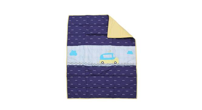 Lets Go Quilt - Navy (Navy, Double Size) by Urban Ladder - Design 1 Side View - 718727