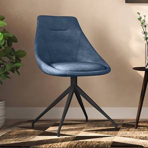 Study Chair Design Doris Fabric Accent Chair in Blue Colour