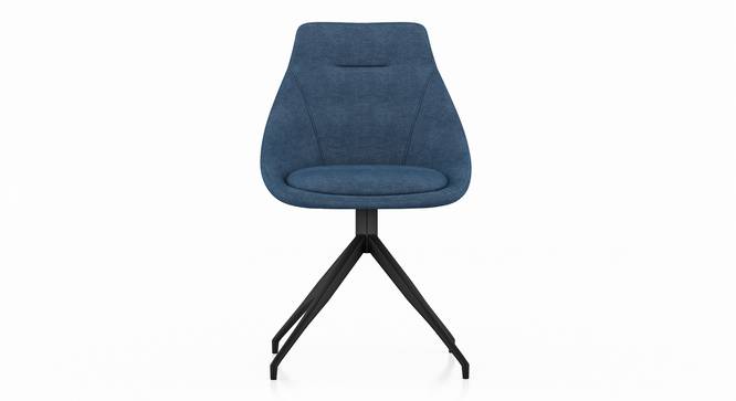 Doris Swivel Accent Chair (Blue, Fabric) by Urban Ladder - Front View Design 1 - 719216